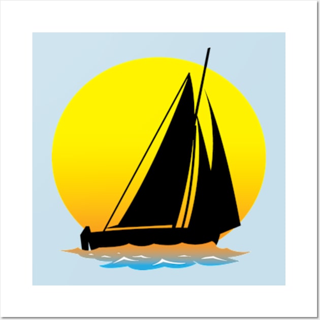 Sailboat Wall Art by Illustratorator